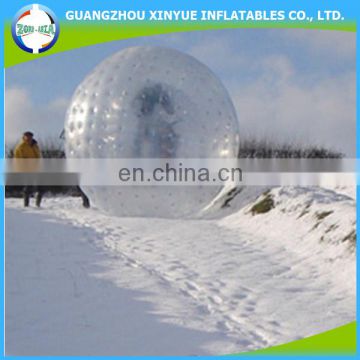 Funny inflatable land snow zorb ball