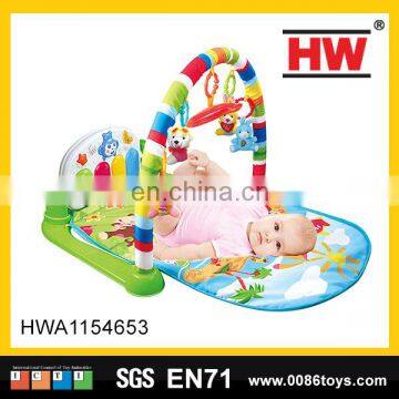 factory sale soft cloth bear toys early learning pedal piano care play mat for baby