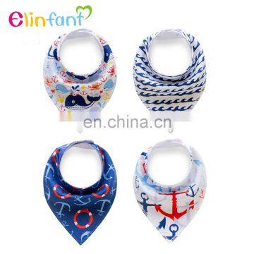 Elinfant new style organic baby bandana bibs 100% cotton pack of 8 pack