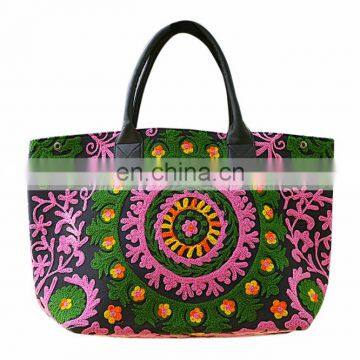 Suzani Embrodried Handmade Canvas Bag Shoulder Bag Shopping Boho Tote Bag