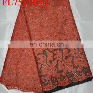 High Quality Cord Lace African Lace FL758 Fuchsia Pink photo-2