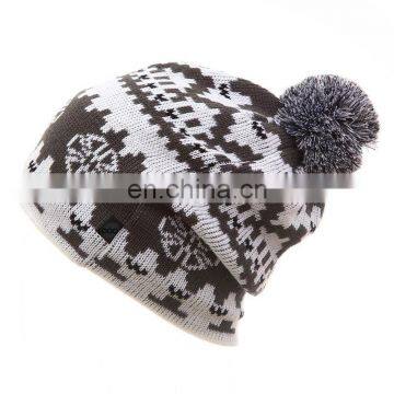 custom high quality Womens Casual Cut Outdoor Knitted acrylic slouch Beanie Hat cap