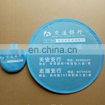 promotional foldable polyester frisbee fans