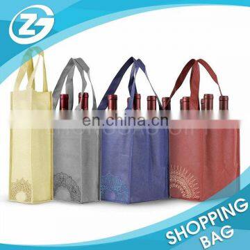 With Logo Wholesale Reusable Non Woven Custom Wine Bag