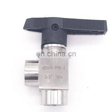 Right angle Ball valve 1/8" 1/4" 3/8" 1/2" female G thread stainless steel 304 high pressure female thread ball valve