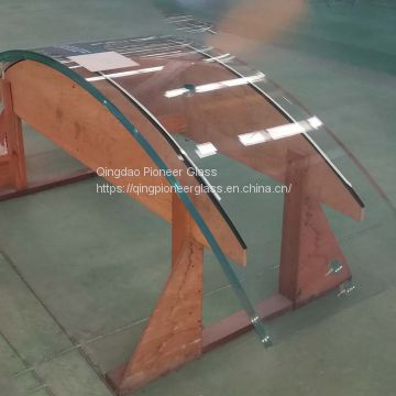 Laminated tempered hot bending glass