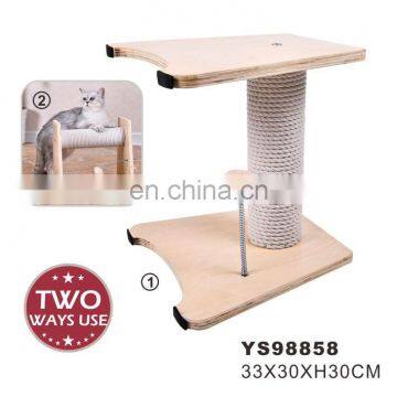 Manufacture Sale Customized Wooden Cat Tree Scratching Post