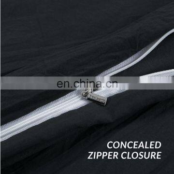 London Black And White 4Pcs Printed Washed Microfiber King Bedding Double Bedsheets Cover Set For Queen Bed photo-3