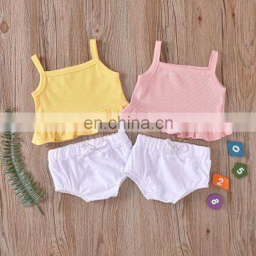 Summer Toddler Kid Baby Sets Bbay Girl Clothes Top + Shorts 2Pcs Outfit Set