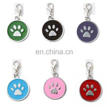 Wholesale Hot Sale Alloy Paw Print Dog Charm Tag For Pet