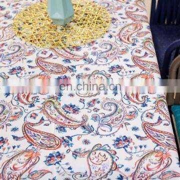 Custom Paisley Digital Printing Printed Pattern Polyester Tablecloth Table Cloth for Home Decor photo-4