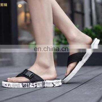 2020 newest design outdoor style PVC foam sole mesh upper beach cushion comfy soft plastic high quality flip flops for men