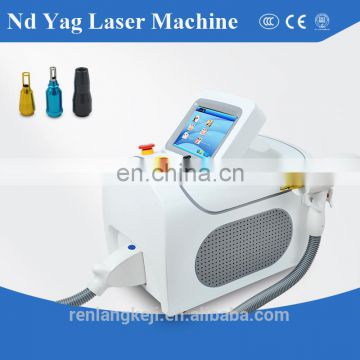 Portable Q Switched Nd yag Laser tattoo removal machine with three wavelength