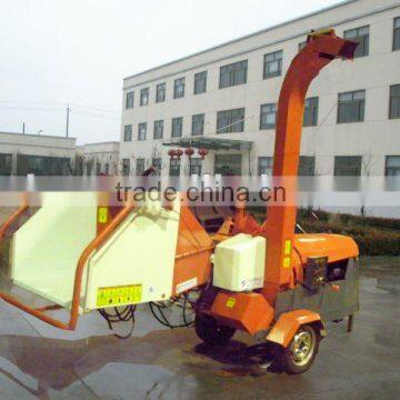 Self-powered wood chipper