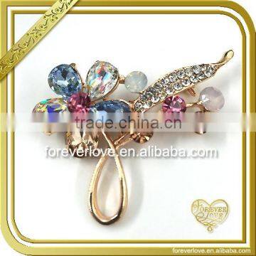 Fancy Gold Brooch Flower Wholesale FB052