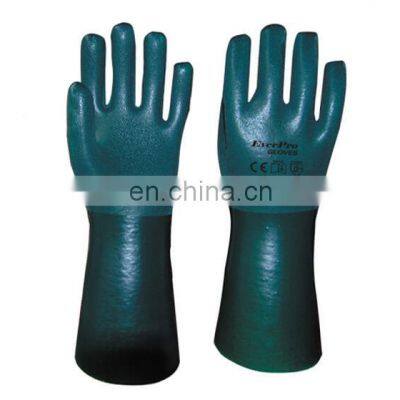 Better Grip Cotton Interlock Liner Long Cuff PVC Sandy Coated Work Gloves photo-2