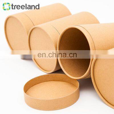 Kraft Paper Box Packaging Round Shape Cylinder Cardboard Can photo-5