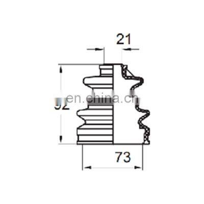 F024-22-530A Wholesale Factory Price Auto Parts Drive Shaft CV Joint Rubber Boot for Mazda 323 MX-3 photo-4