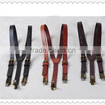 High quality Fashion genuine leather women suspenders