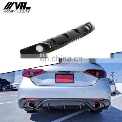 Rear Bumper Diffuser with Exhaust Tips for Alfa Romeo Giulia 2019