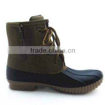 PVC Warm Fashion Snow Rain Boots With Zipper