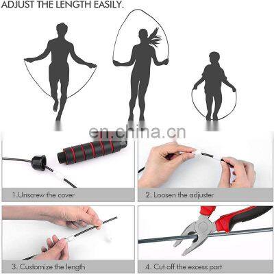 50% Off Adjustable Customized Logo Cheap Exercise Jump Skipping Rope With Wire Bearing Aerobic Oem Jump Ropes photo-5