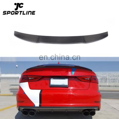 Pure Carbon Fiber S3 Rear Spoiler for Audi A3 8V S3 RS3 Sedan 2014-2019