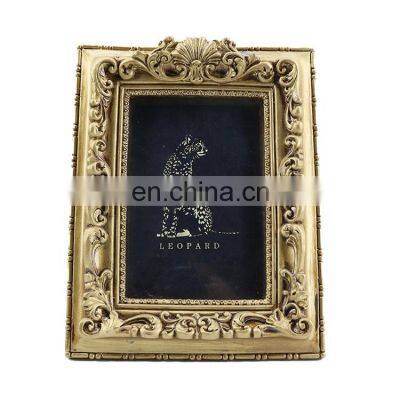 hot sale modern table top cheap golden resin picture photo frame for sale