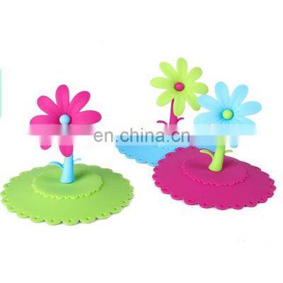 Colorful New Design Flower Shaped Silicone Cup Lid Cup Cover photo-2