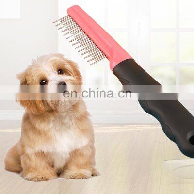 New Design Custom Logo Plastic Lice Cat Stainless Steel Hair Dog Pet Grooming Comb