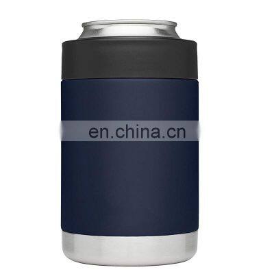 Amazon hot sale 12oz stainless steel cola can beer can cooler with silicone lid