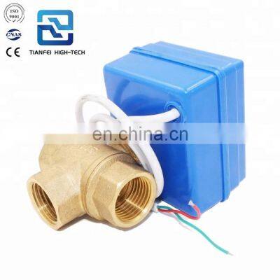 3 Way Motorised Valve 5v 12v Brass DN15 DN20 CWX-20P 1.0B 2nm Mini 12v 3 Way Motorised Valve photo-2