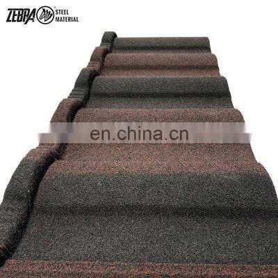 Stone Coated Steel Roman Brown Metal Zinc Roofing Tiles photo-3