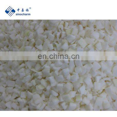 Sinocharm Frozen vegetables A Grade New Crop BRC-A approved 6*6 mm IQF Diced Onion