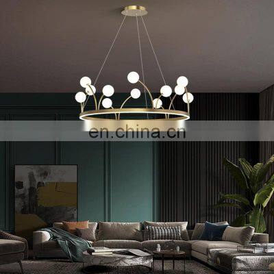 Simple Modern Style Ceiling Chandelier Bedroom Indoor Decor Hotel Home Ring Round LED Pendant Light photo-2