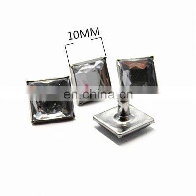 Best Selling 10mm Square Crystal Rivet For Leather photo-2