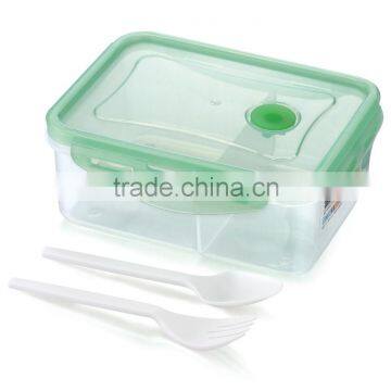 Hot Selling airtight Square Plastic Microwave Lunch Box with lock