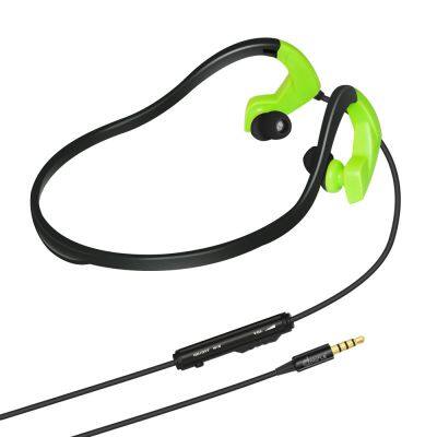 Wired Sweatproof Earhook In Ear Sport Headphones neckband earphone with Microphone for Running Jogging