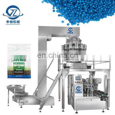 Automatic Pouch Food Doypack Multihead Weighing Flower Seed Premade Bag Packing Fertilizer Packaging Machine