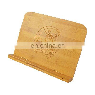 Bamboo Wood Modern Office Cooking Storage Bookstand Book Holder