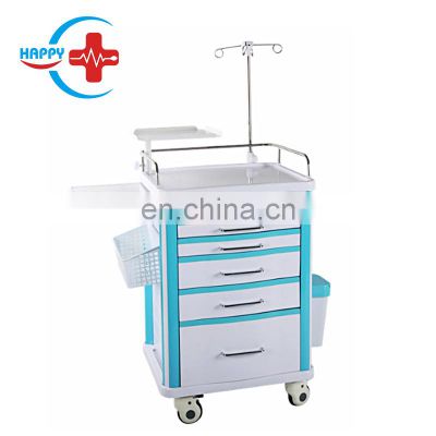 HC-M046 Best quality Hospital Medical steel and plastic with scagliola surface Luxury Anesthesia Cart