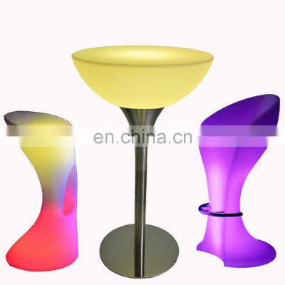 portable wireless rechargeable outdoor led light bar cocktail tables and chairs rechargeable party lights bar tables outdoor