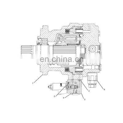 295-9436 295-9421 Excavator Parts Drive 365C Swing Motor For Caterpillar
