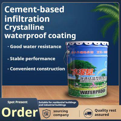 Cement-based Osmosis Crystallization Waterproof Coating Bathroom Roof Basement Wall Pool Moistureproof Leakage Plugging