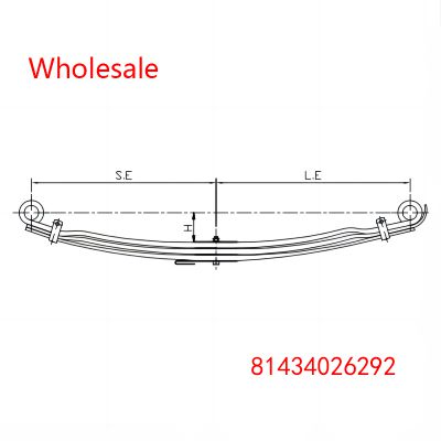 81434026292 Heavy Duty Vehicle Front Axle Wheel Parabolic Spring Arm Wholesale For MAN