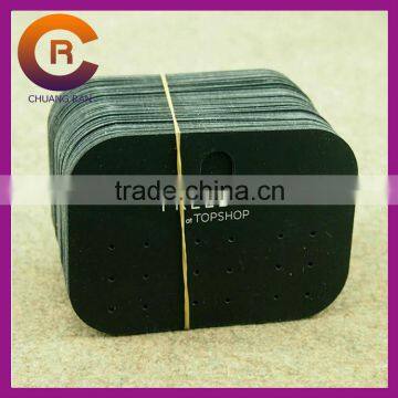 Black custom paper jewelry earring display card earring card