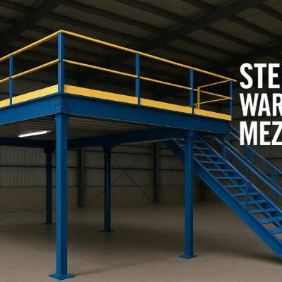 Steel Structure Warehouse Mezzanine Mazzanine Floor & Steel Platform Shelf Rack Products
