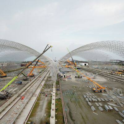 Steel Space Frame Coal Storages Steel Structure Cost - Effective and Large - Span Coal Sheds. photo-4
