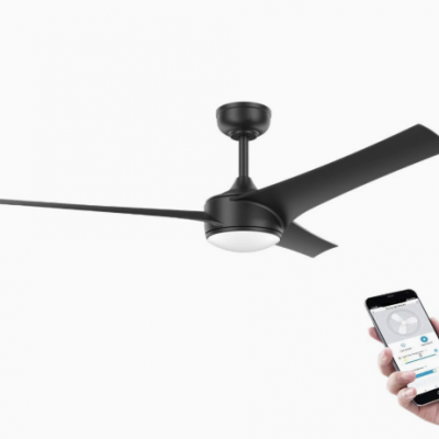 Ventilateur-lampe en ABS de 52 pouces / Ventilateur-lampe de plafond d'ingénierie à moteur DC (Wechat : 13510231336)
