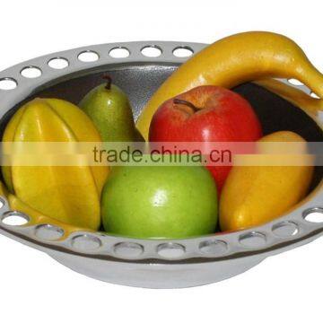 round fruit bowl/ designer bowl/ metal fruit bowl manufacturer